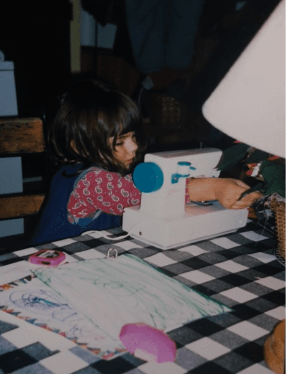 Sarah Bartnicka as a child
